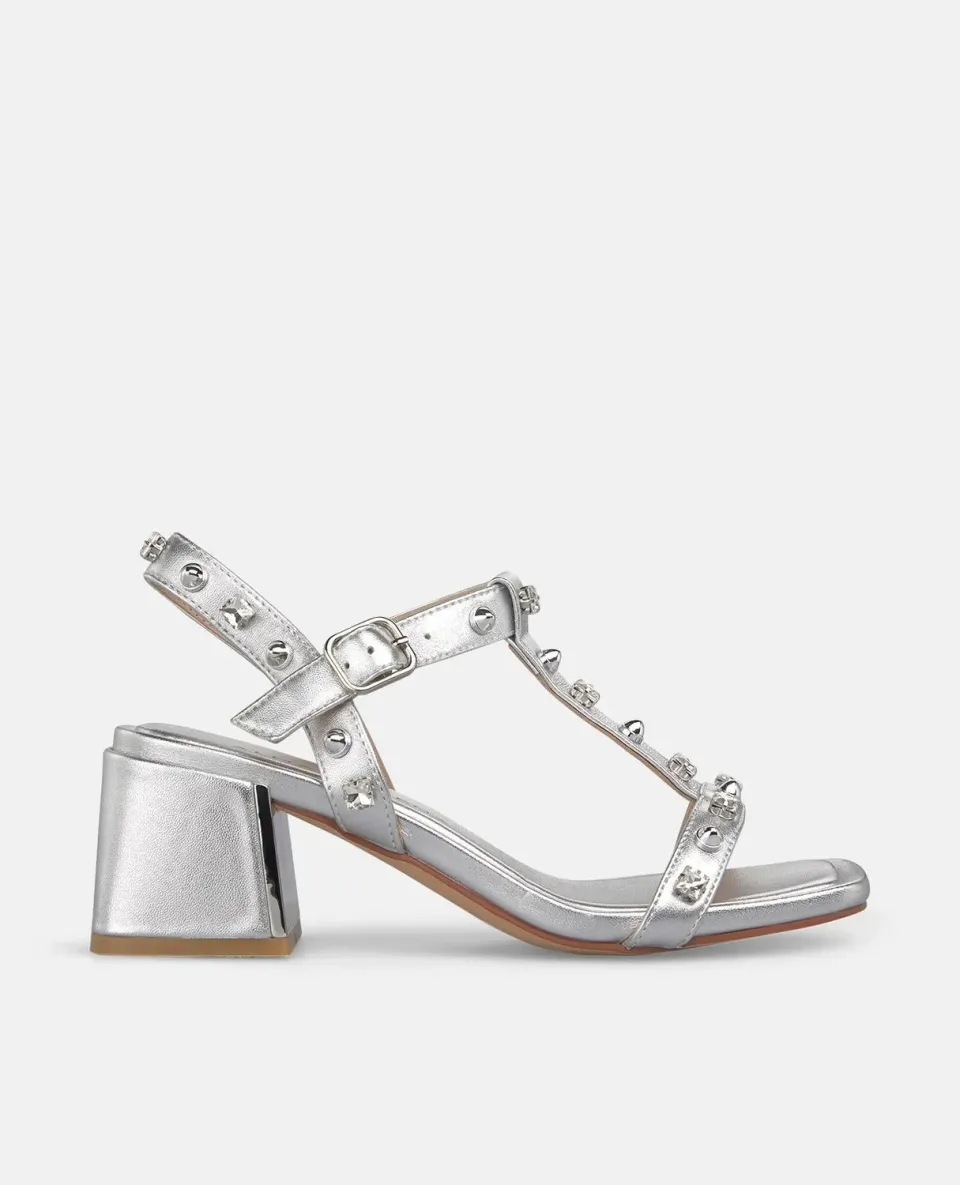 Alma en Pena V263106 sandales argent cuir talon 6 cm
