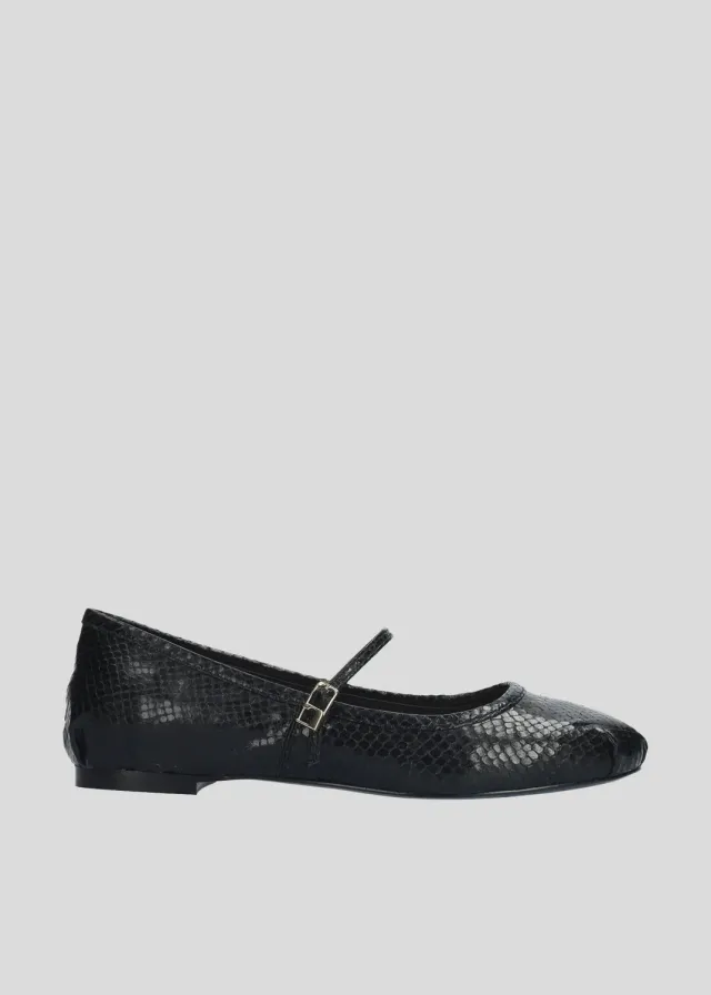 Lola Cruz Rima ballerines cuir noir