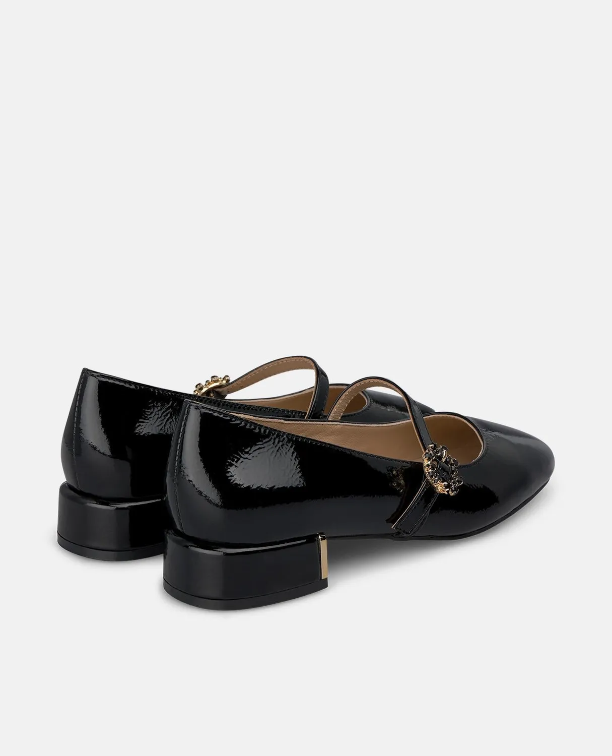 Alma en Pena I260091 babies noires vernies talon 3 cm cuir