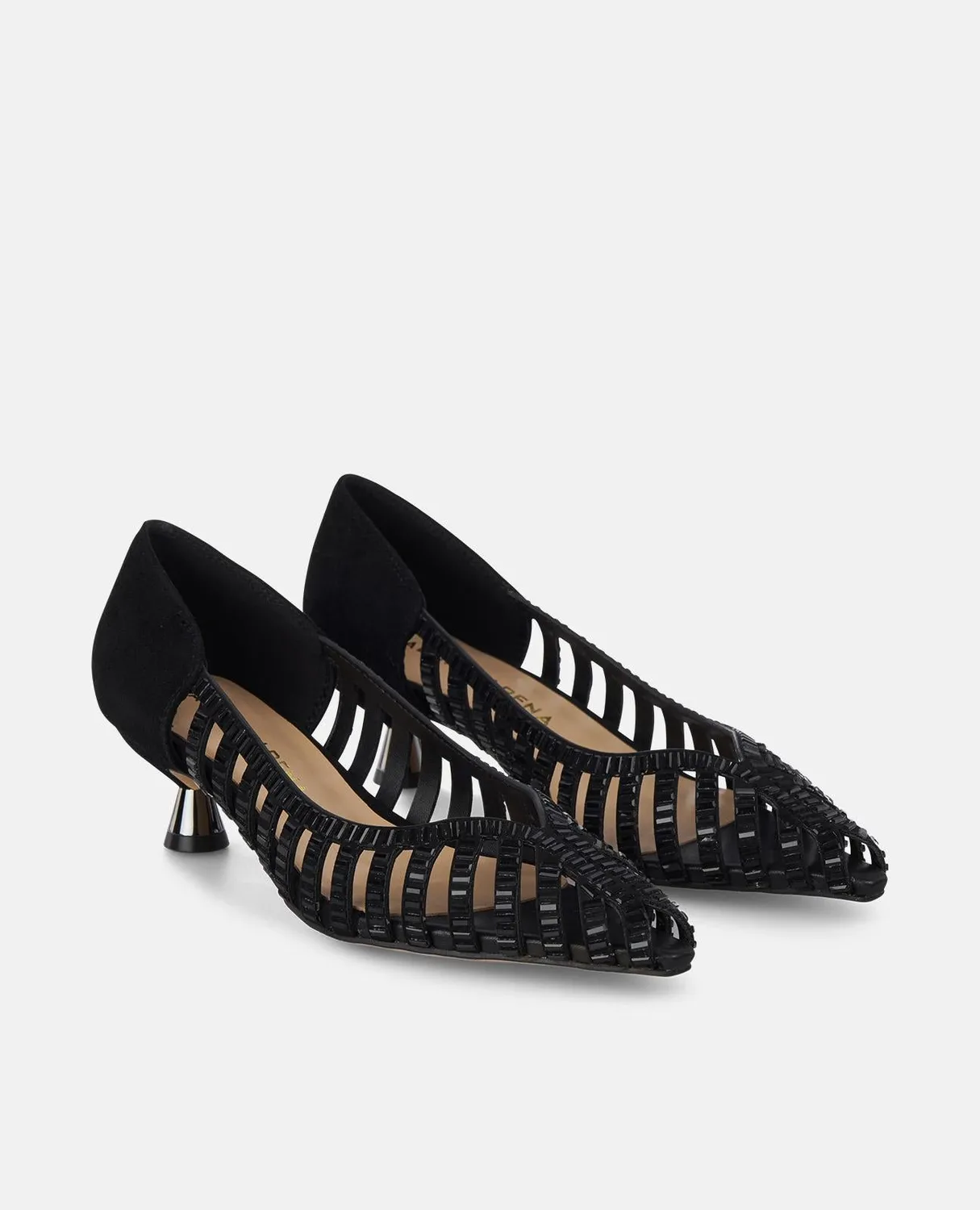 Alma en Pena I250532 escarpins noirs miroir petit talon 4,5 cm