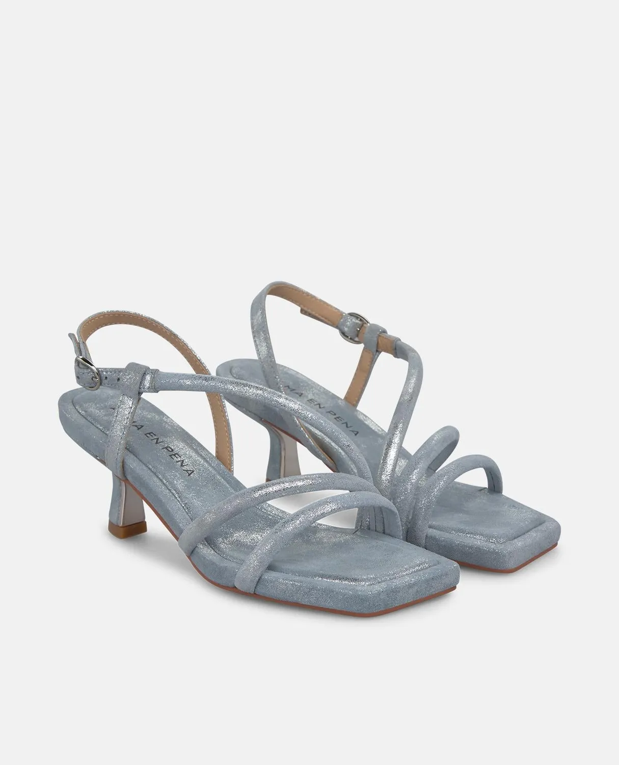 Alma en Pena V265000 sandales à talon jean bleu 5,5 cm