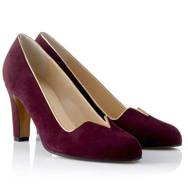 Bégum Paris Vancouver escarpins grenat talon 7 cm