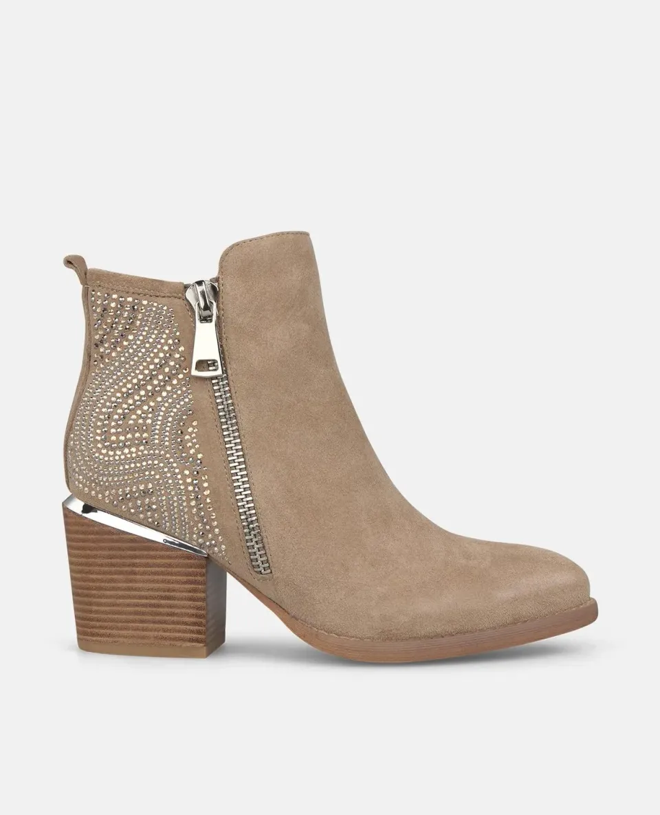 Alma en Pena I2652401C bottines daim vison talon 7,5 cm