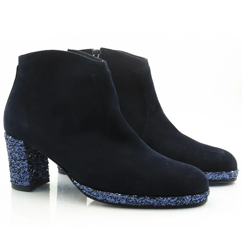 Bégum Paris Cambridge bottines paillettes marine talon 6,5