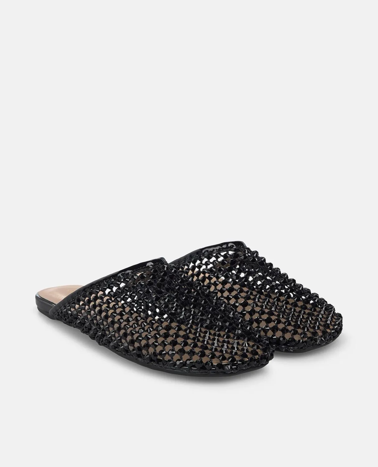 Alma en Pena V261350 mules plates noires maille strass