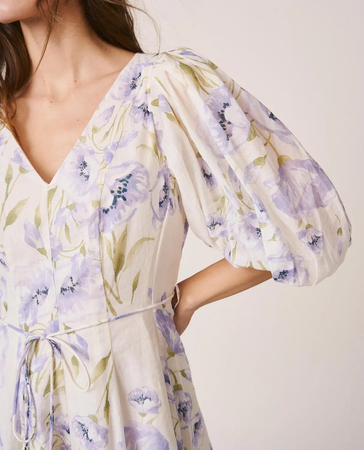 Alma en Pena V26CL0102 robe mini lavande fleurie