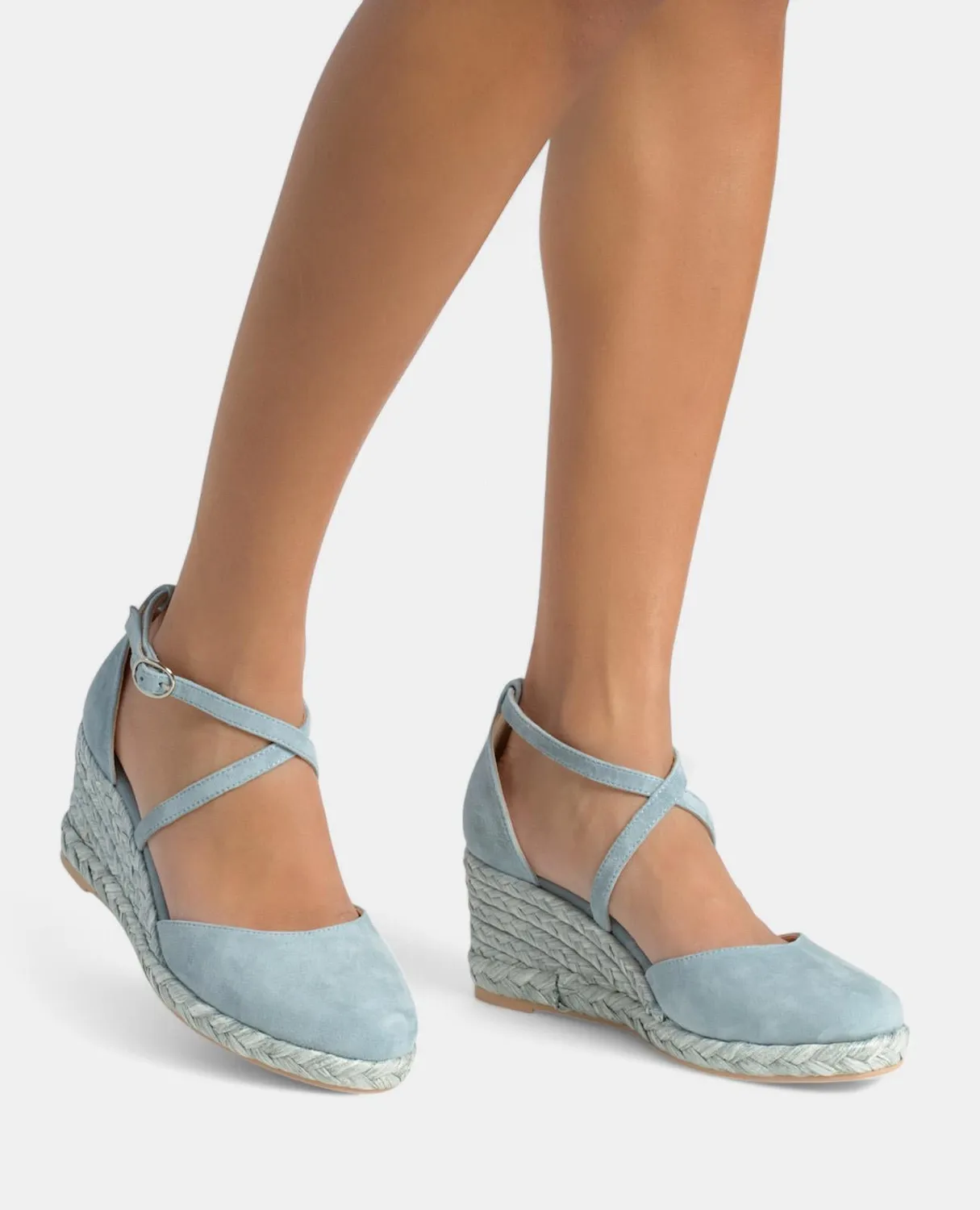 Alma en Pena V2551052 compensées cuir bleu 5 cm