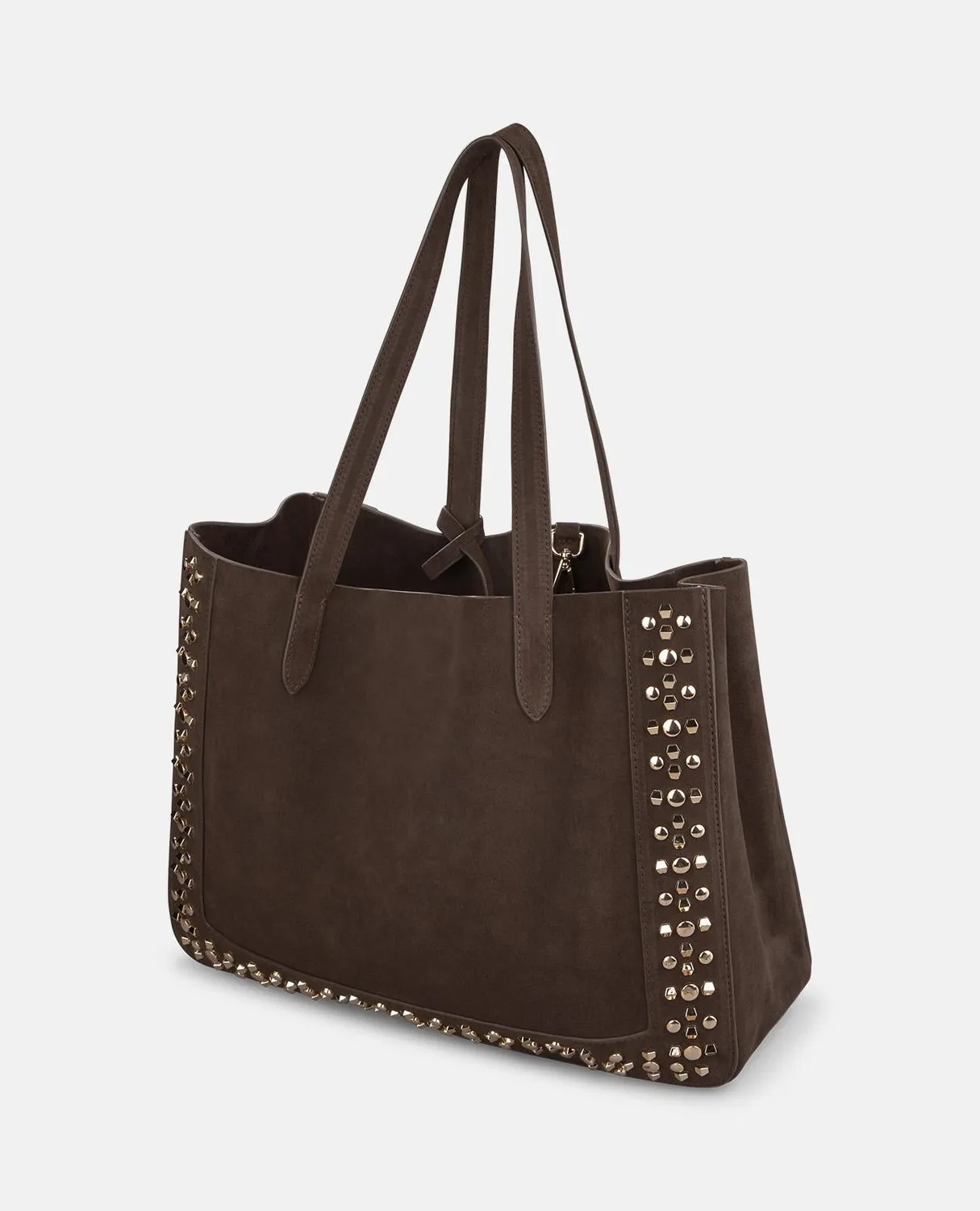 Alma en Pena BG248 sac shopper cuir marron clouté