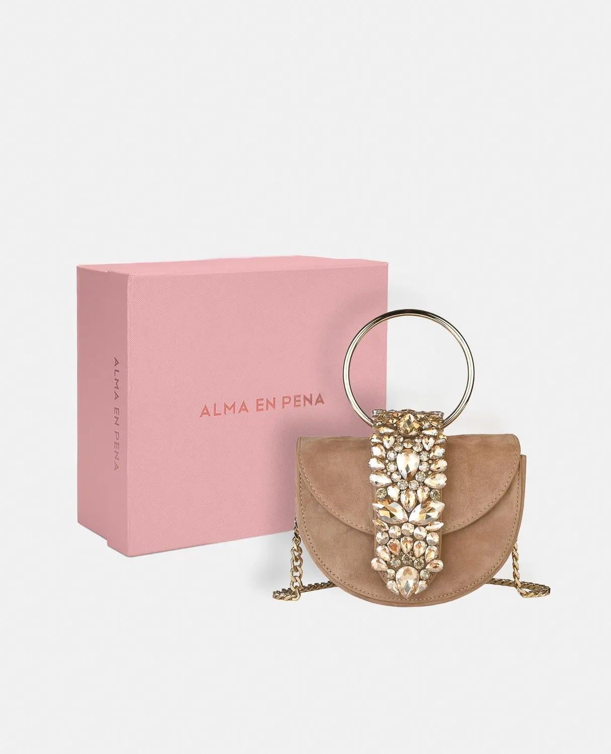 Alma en Pena BG100 sac demi-lune camel cuir