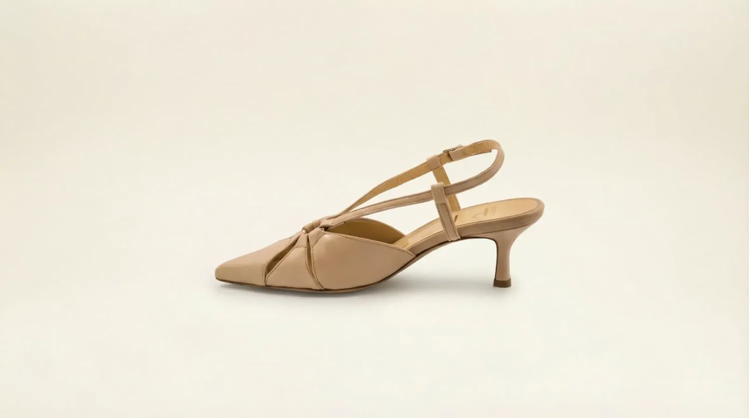 Matteo Pitti Penny 50 slingback nude entrecroisé