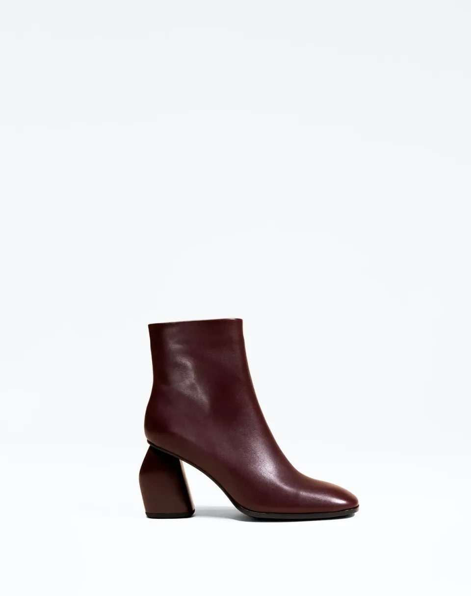 Mi/Mai Rams bottines bordeaux bout carré talon haut