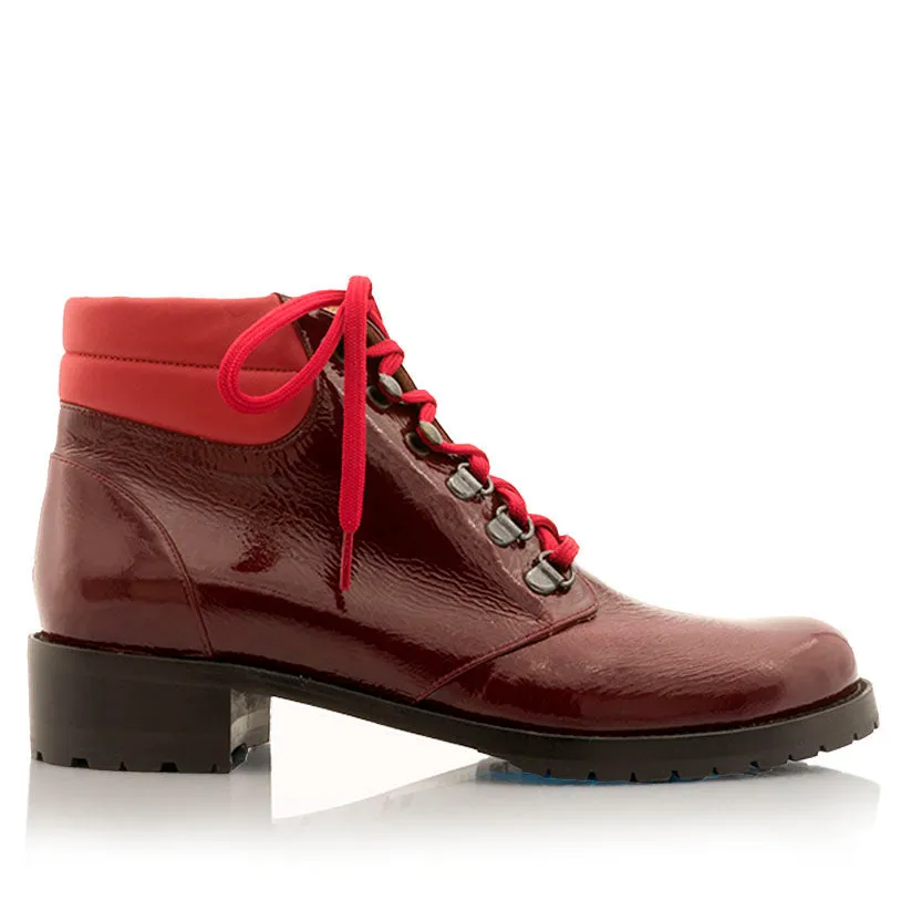 Bégum Paris Oslo Vogue bottines grenat vernis