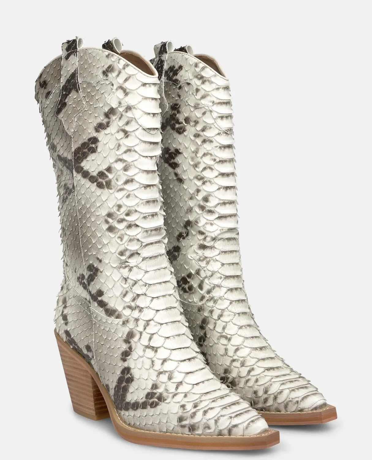 Alma en Pena V260150 bottes serpent blanc 7 cm