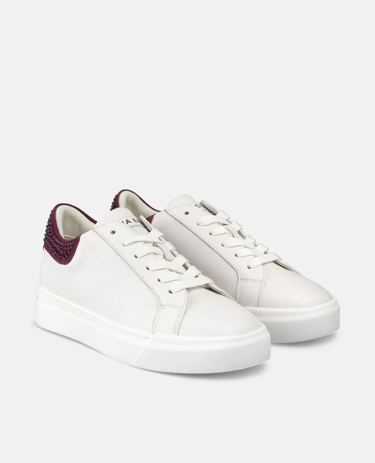 Alma en Pena I251553 sneakers bordeaux cuir strass lacets