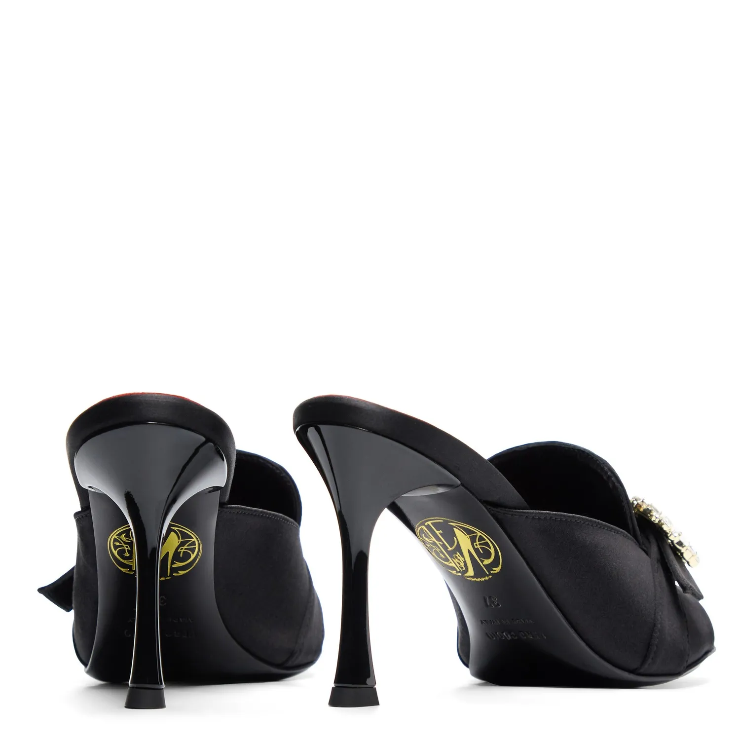 Maison Ernest Capucine 90 mule noir satin