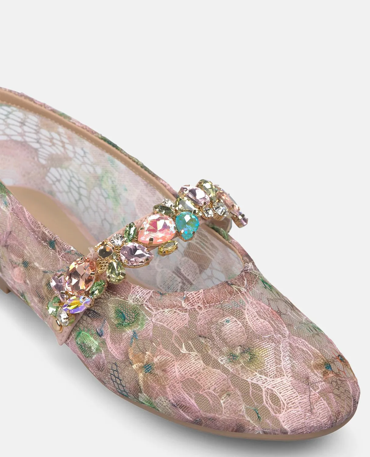 Alma en Pena V261206 ballerines textile rose bijou