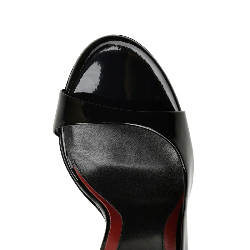 Maison Ernest Plaisir 120 sandales noir cuir vernis