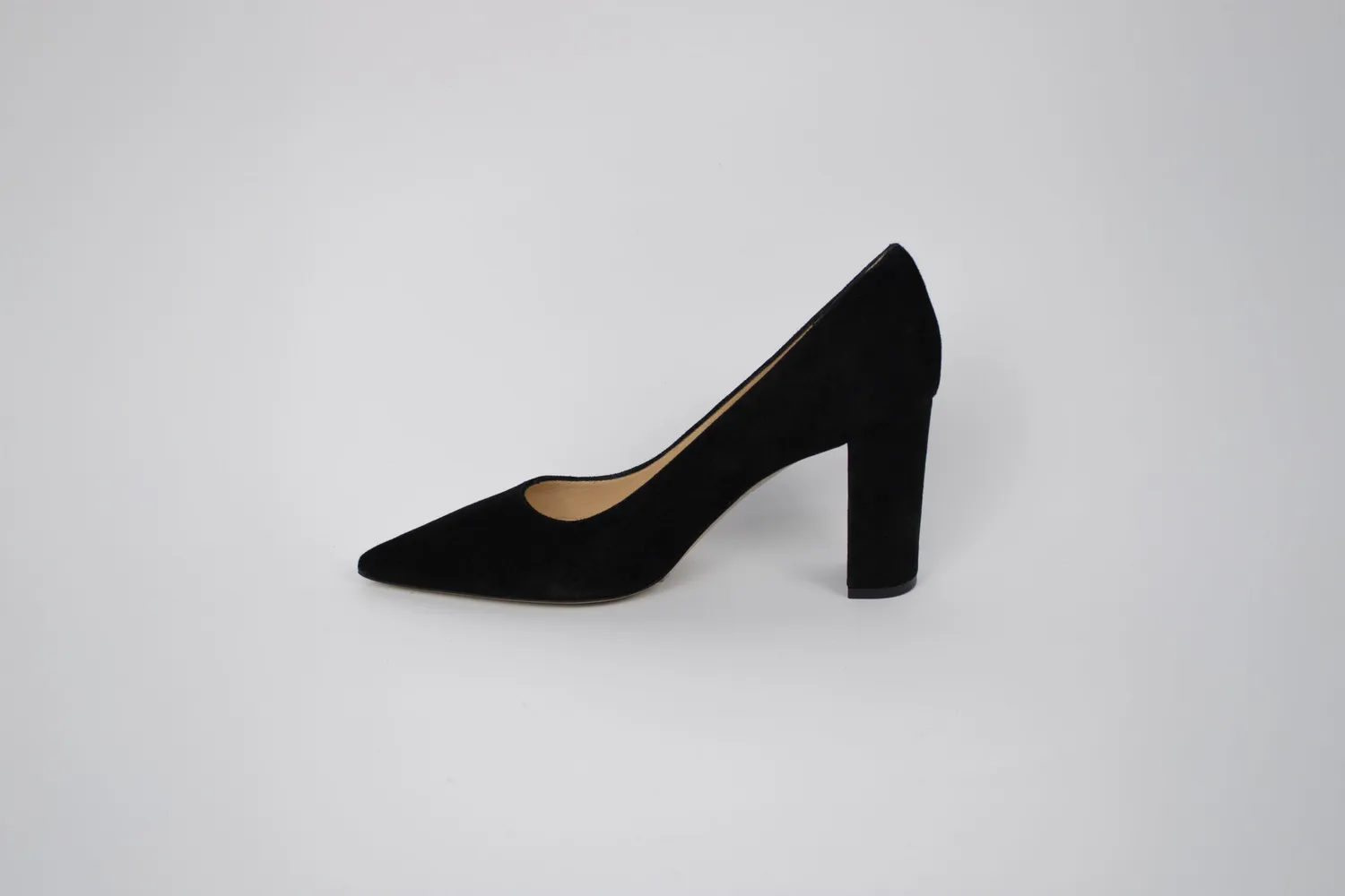 Matteo Pitti Nancy escarpin daim noir 9 cm