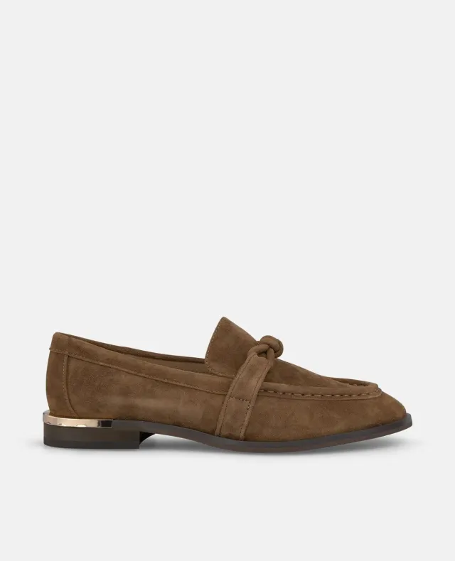 Alma en Pena I250204 mocassins marron cuir nœud