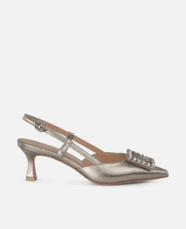 Alma en Pena V250658 escarpins bronze cuir talon 6 cm