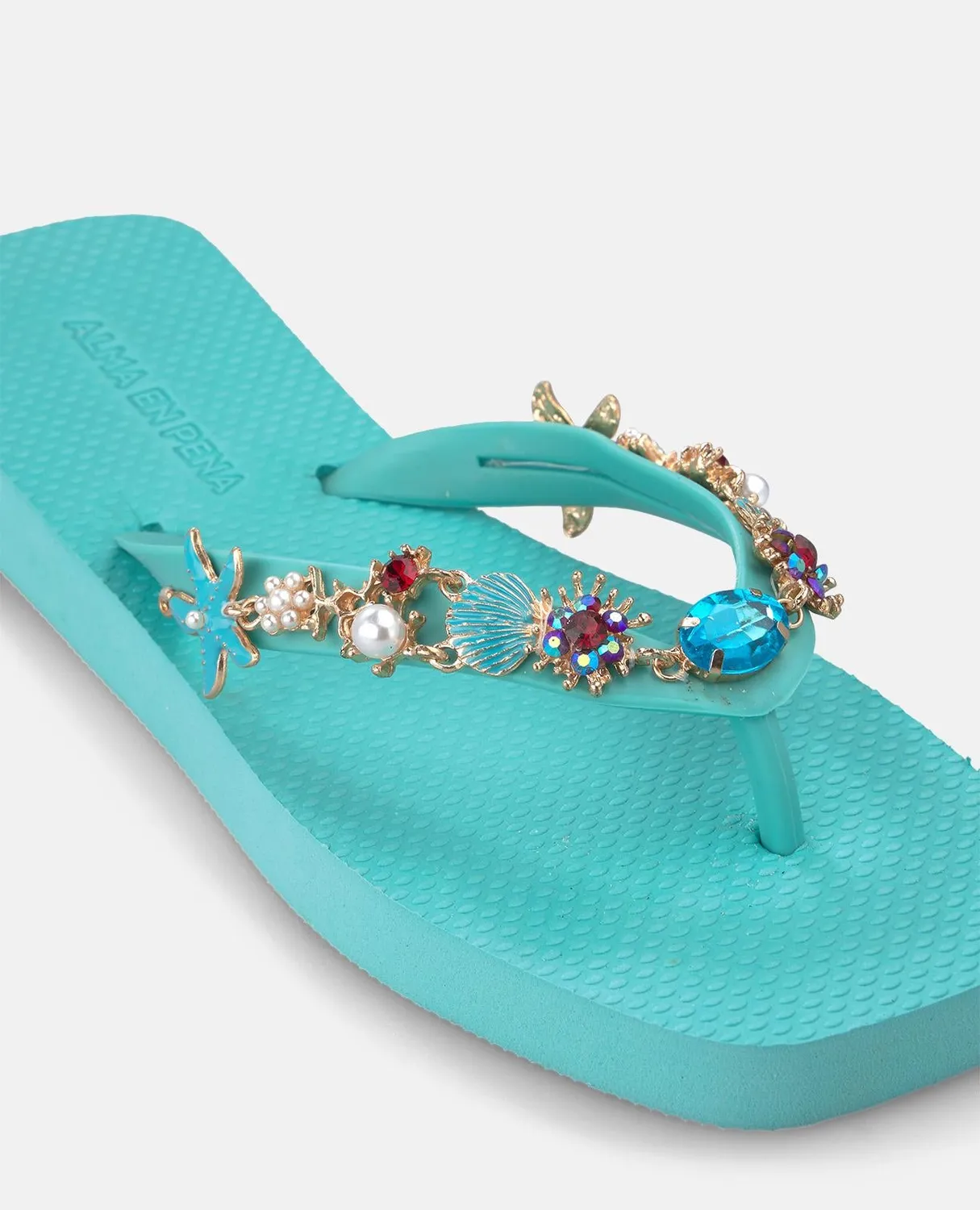 Alma en Pena V269007 tongs turquoise 2 cm