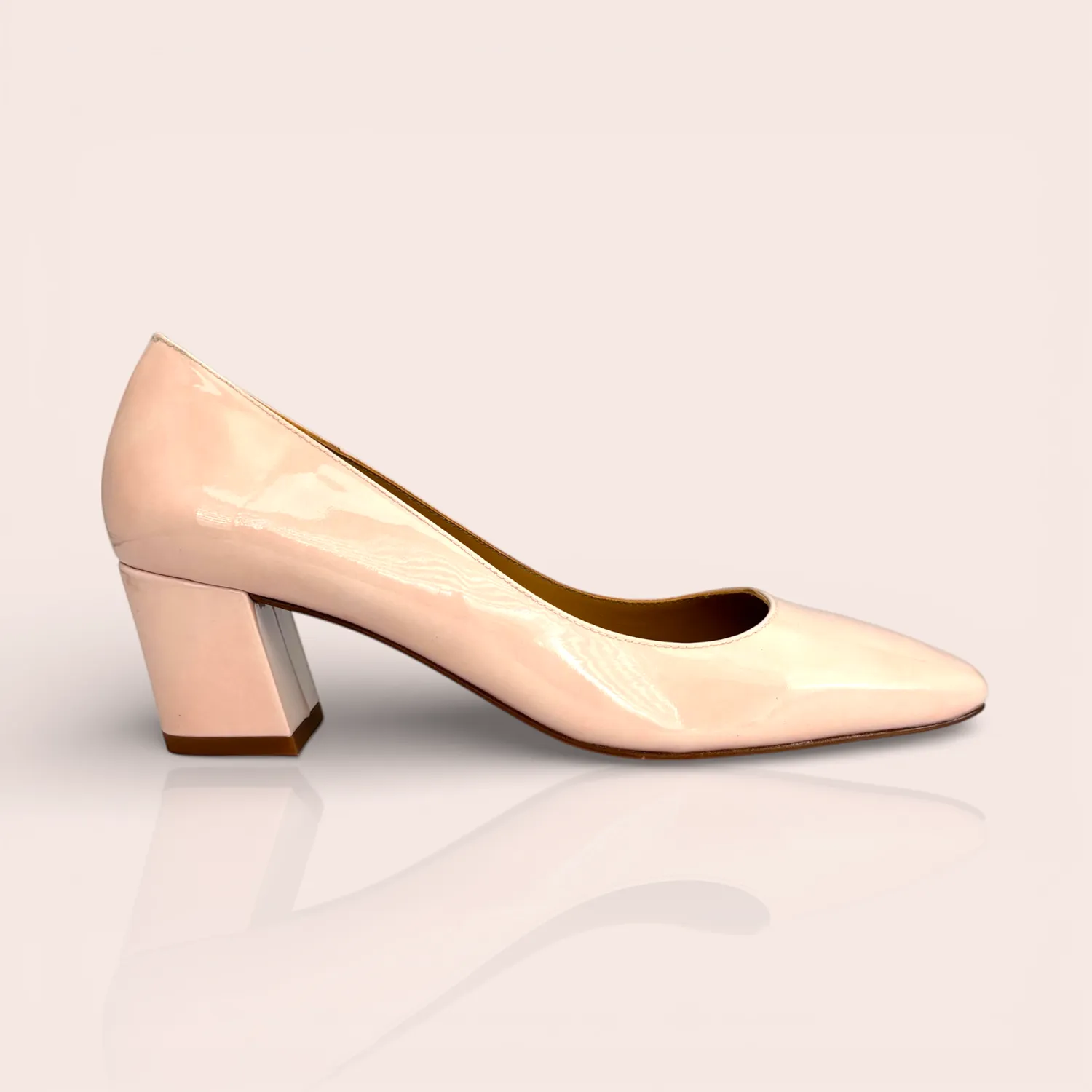 Karine Arabian Taline escarpins verni rose poudré