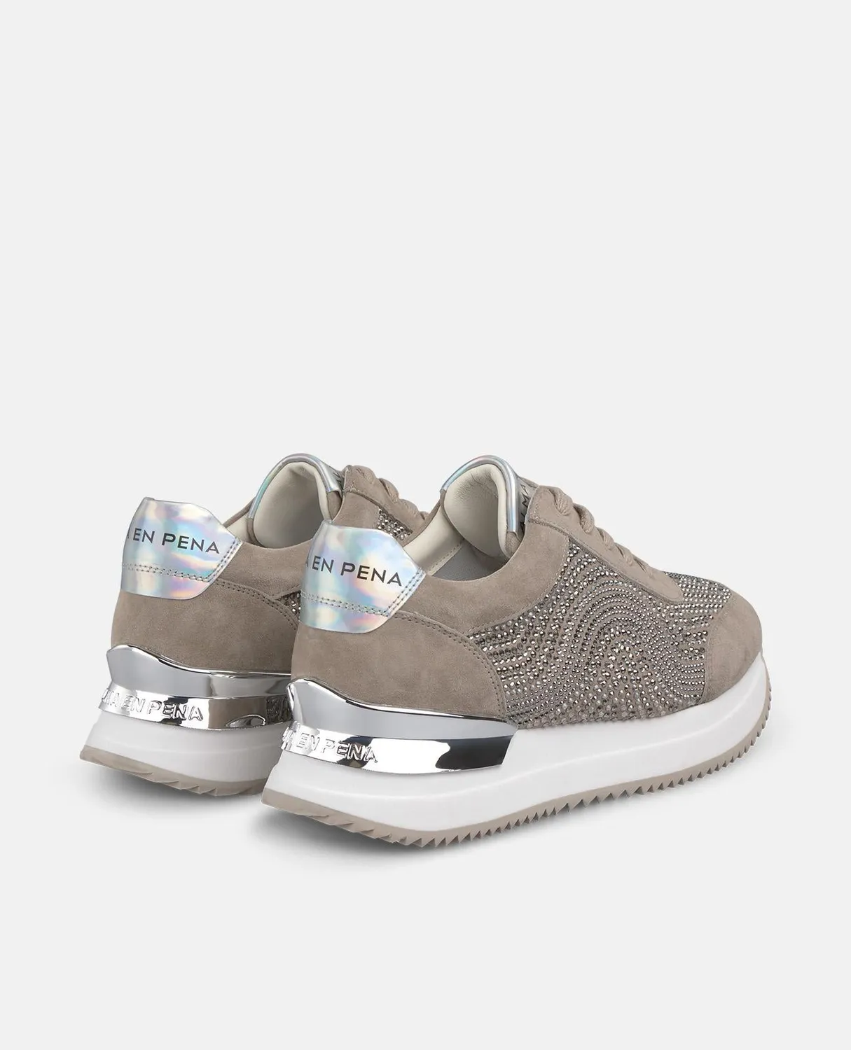 Alma en Pena I251503 sneakers taupe plateforme 4,5 cm