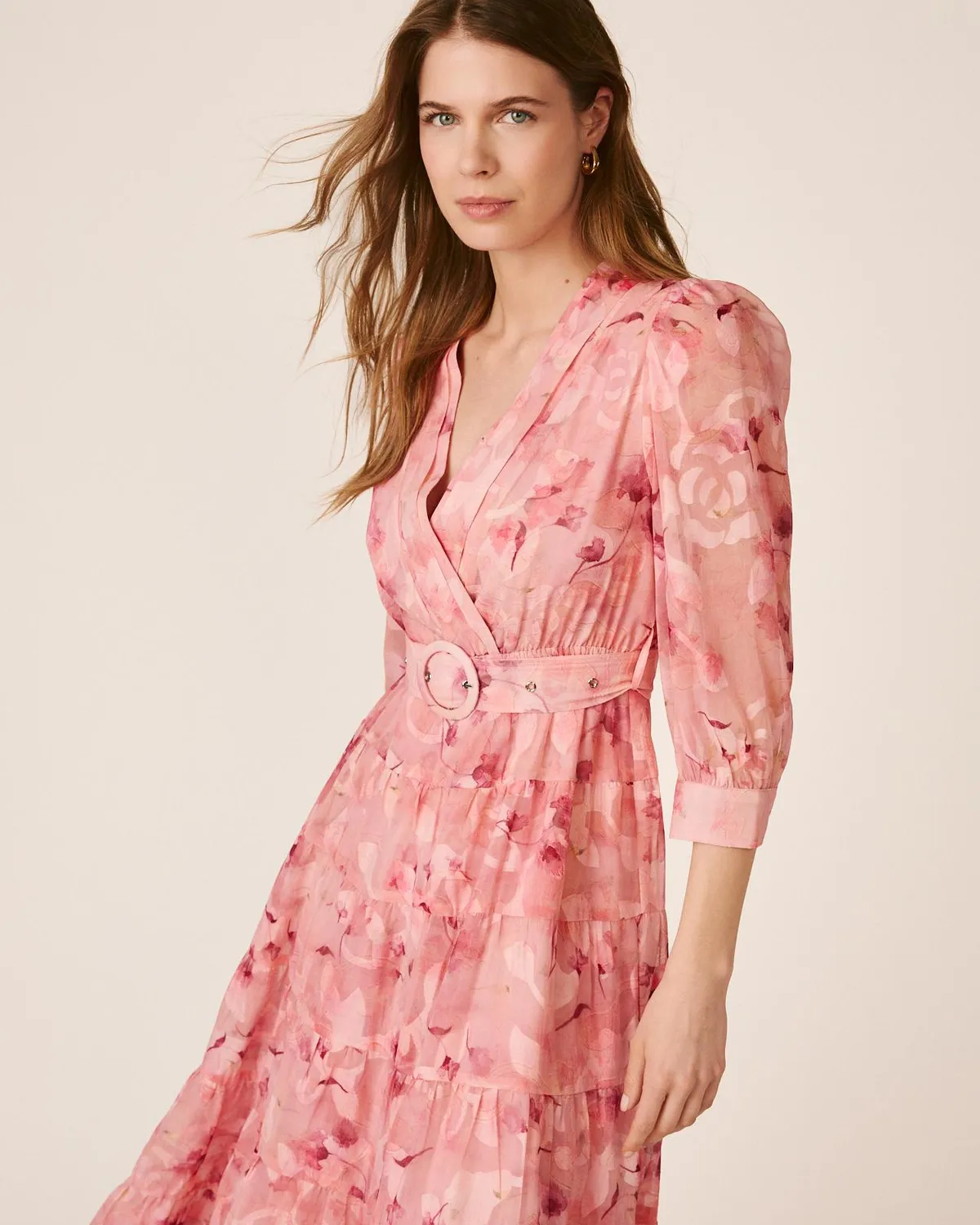 Alma en Pena V26CL0225 robe longue gaze rose