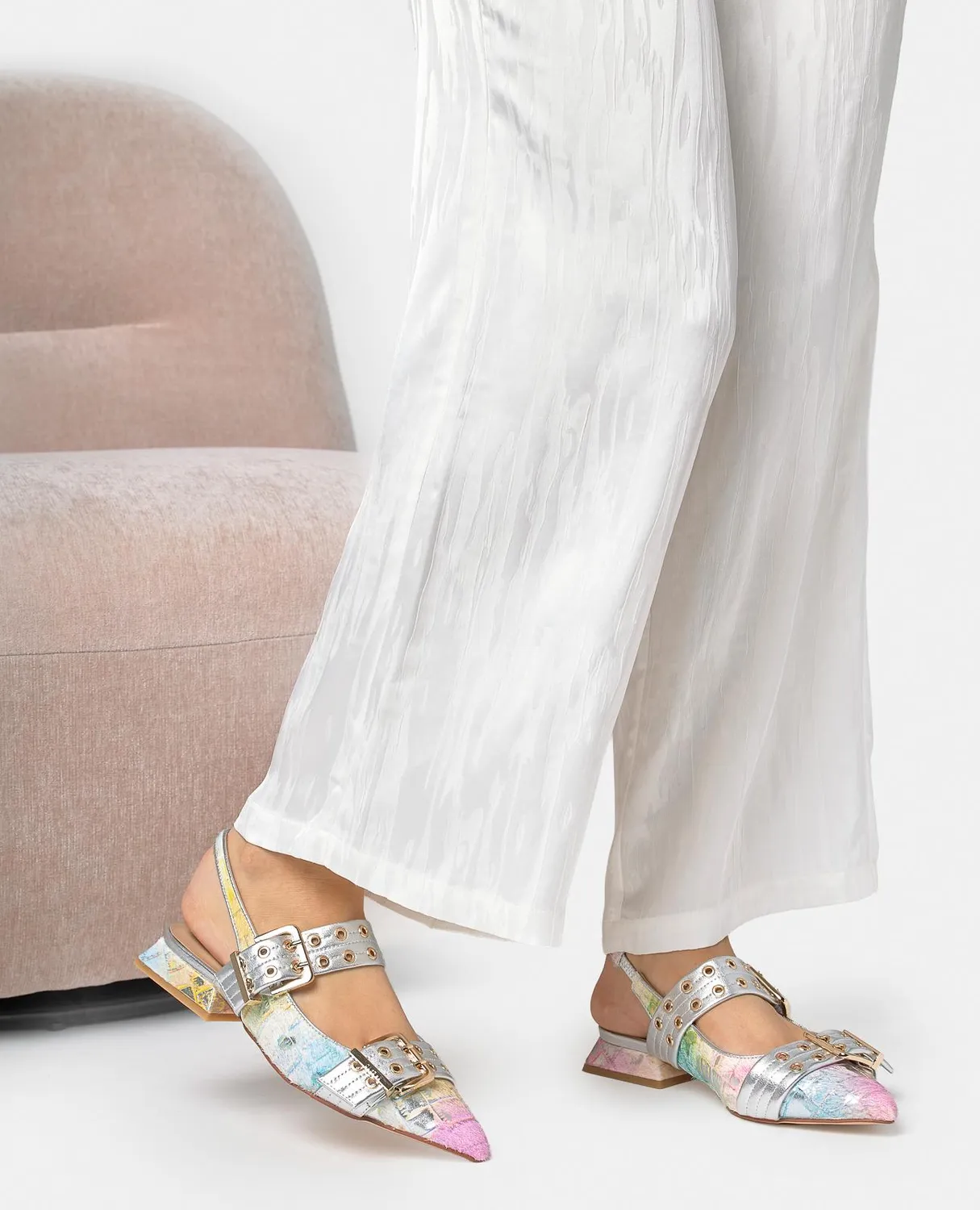 Alma en Pena V261005 slingback plat multicolore