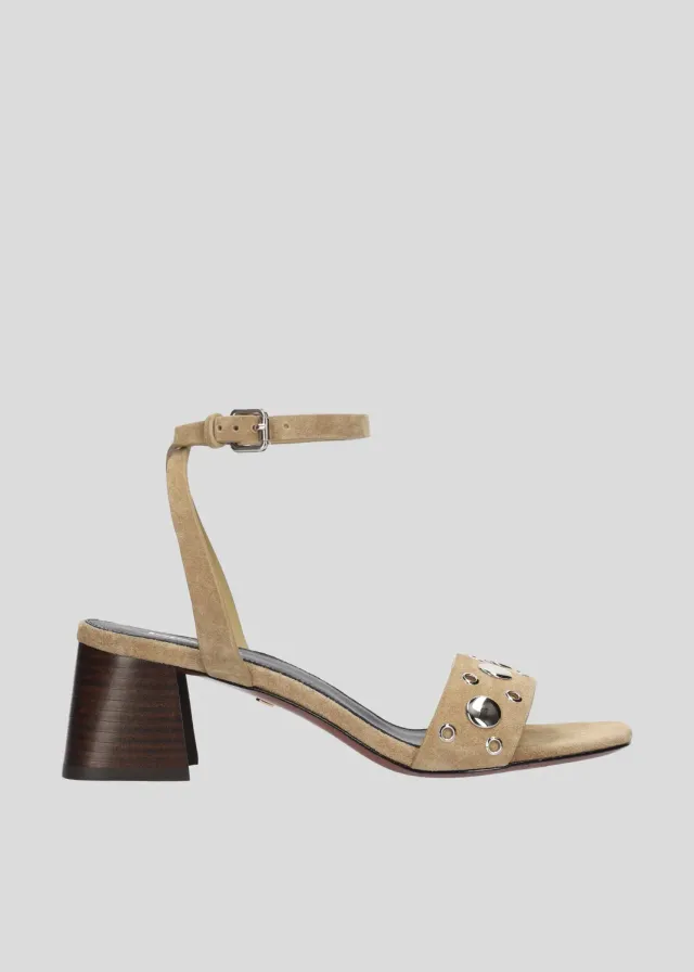Lola Cruz Maïna 55 sandales à talon taupe 5,5 cm