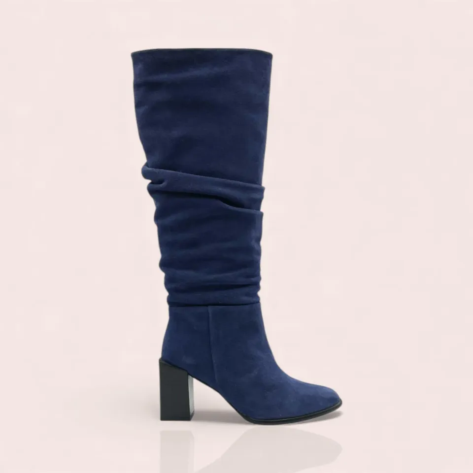 Karine Arabian Inverness botte cuir bleu pointure 36,5