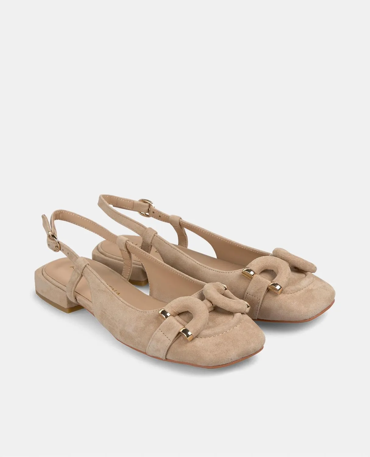 Alma en Pena V250503 mocassins cuir sable mors boucle 2 cm