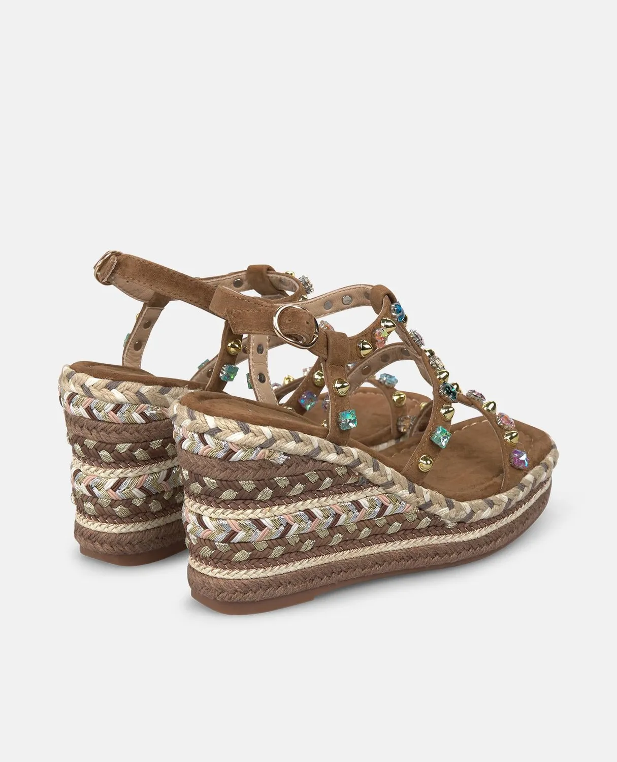 Alma en Pena V266101 compensées cuir caramel 9,5 cm