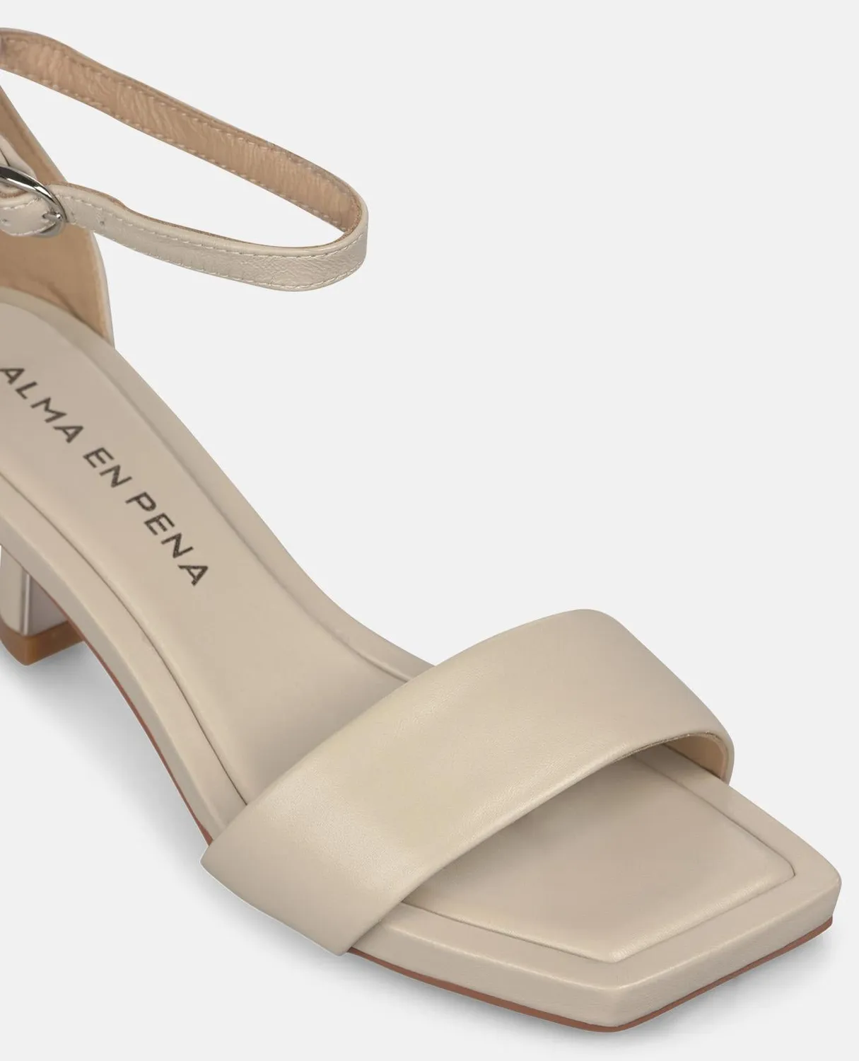 Alma en Pena V265005 sandales cuir blanc talon 5,5 cm