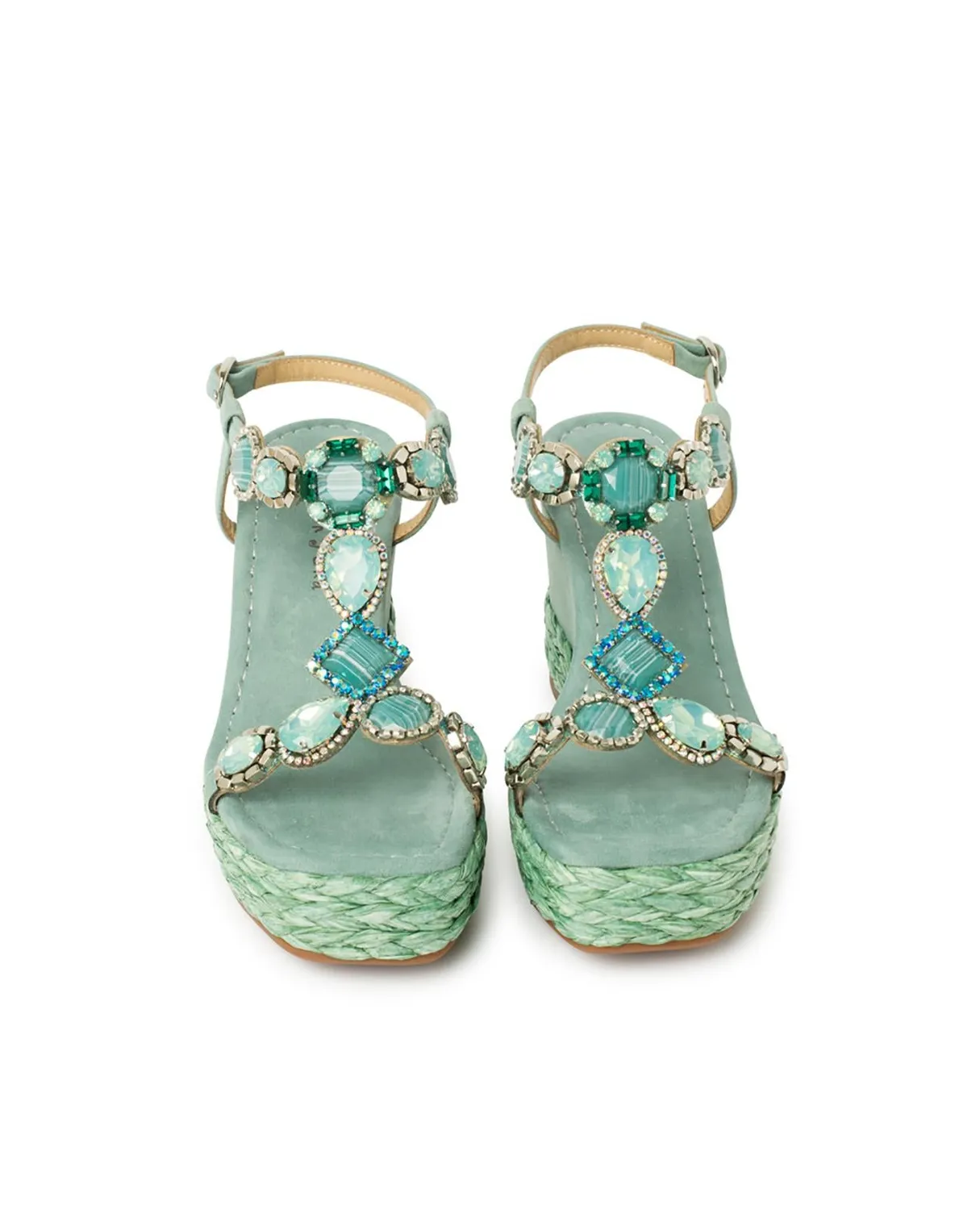 Alma en Pena V22280 compensée jade strass 8 cm