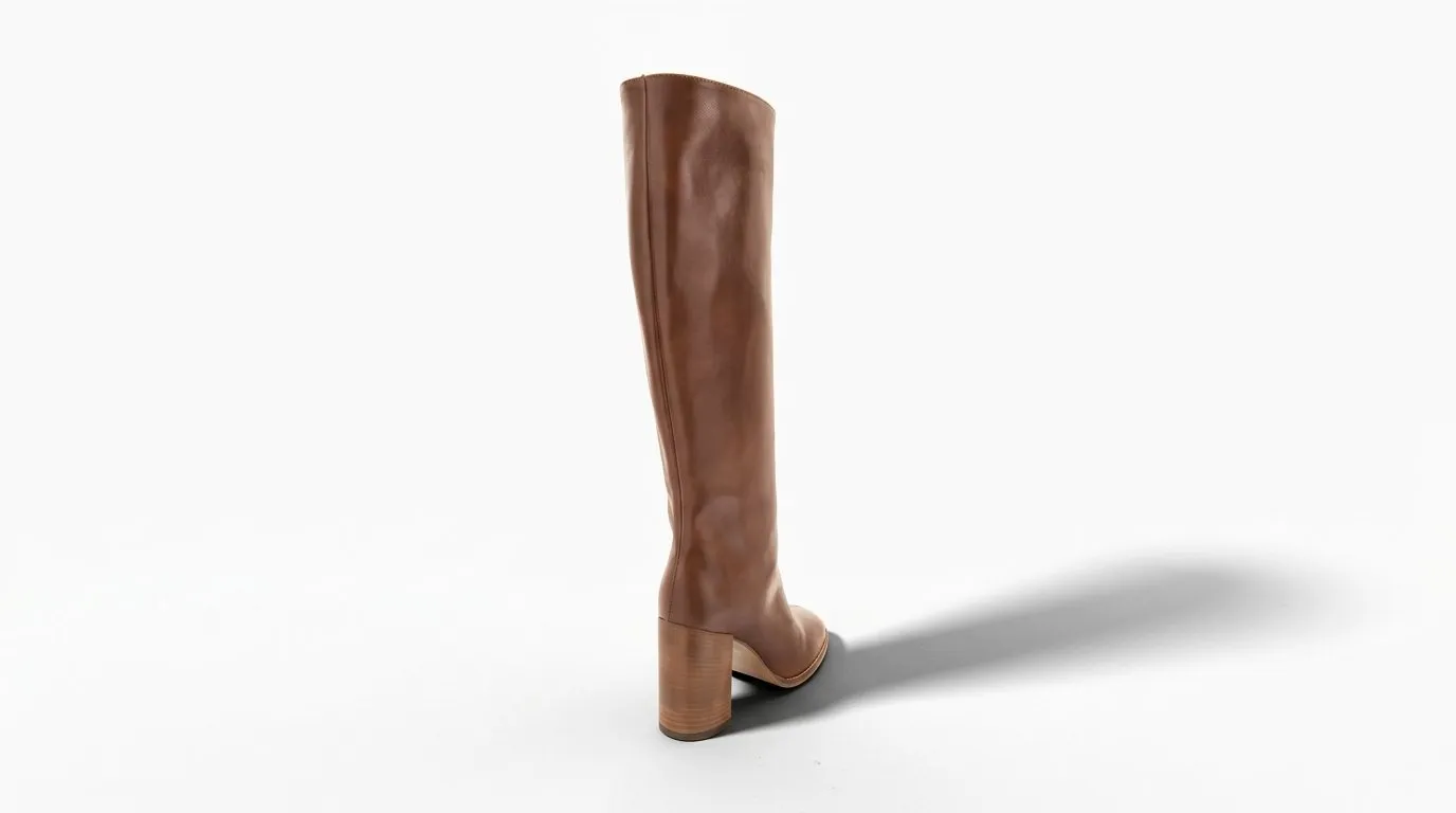 Matteo Pitti Cary bottes genou cuir cognac talon bloc