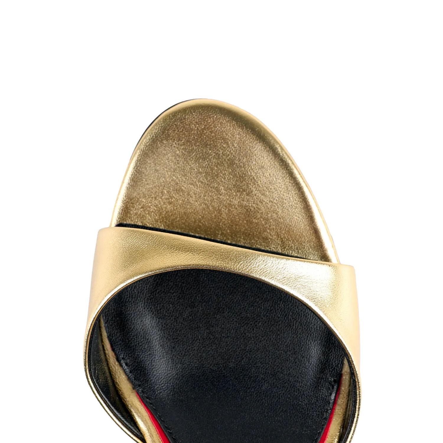 Maison Ernest Lidylle 85 mules or cuir mat