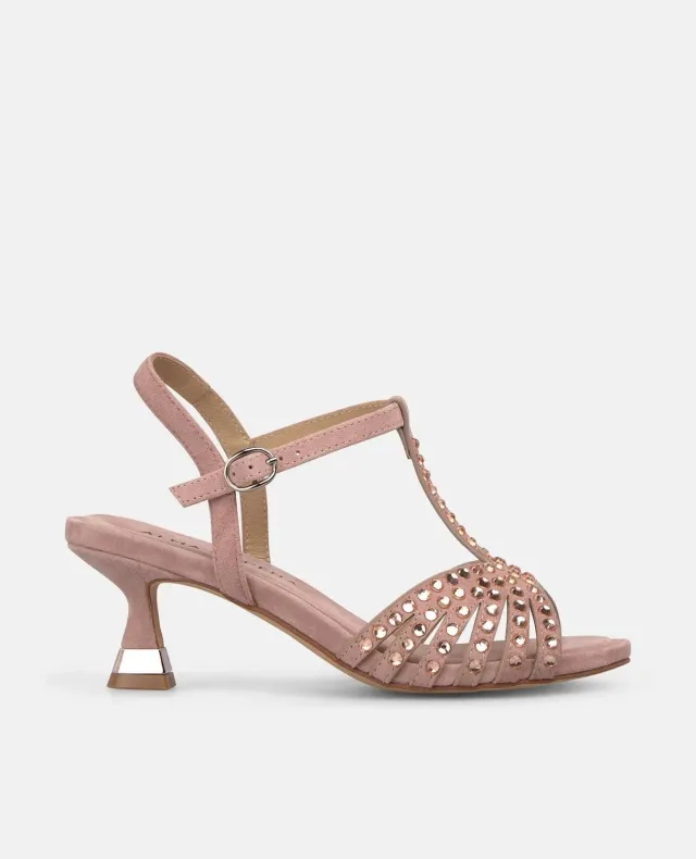 Alma en Pena V264901 sandales talon rose poudré cuir