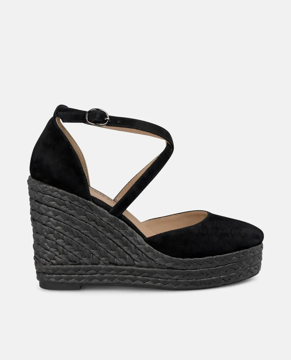 Alma en Pena V2551005 compensées noires cuir 8 cm