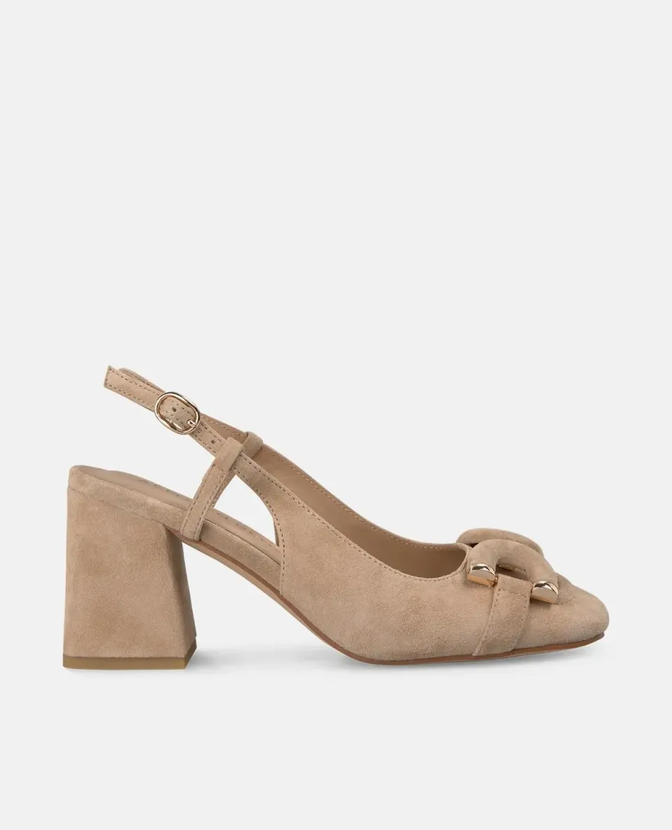 Alma en Pena V250550 escarpins sable cuir talon 7,5 cm