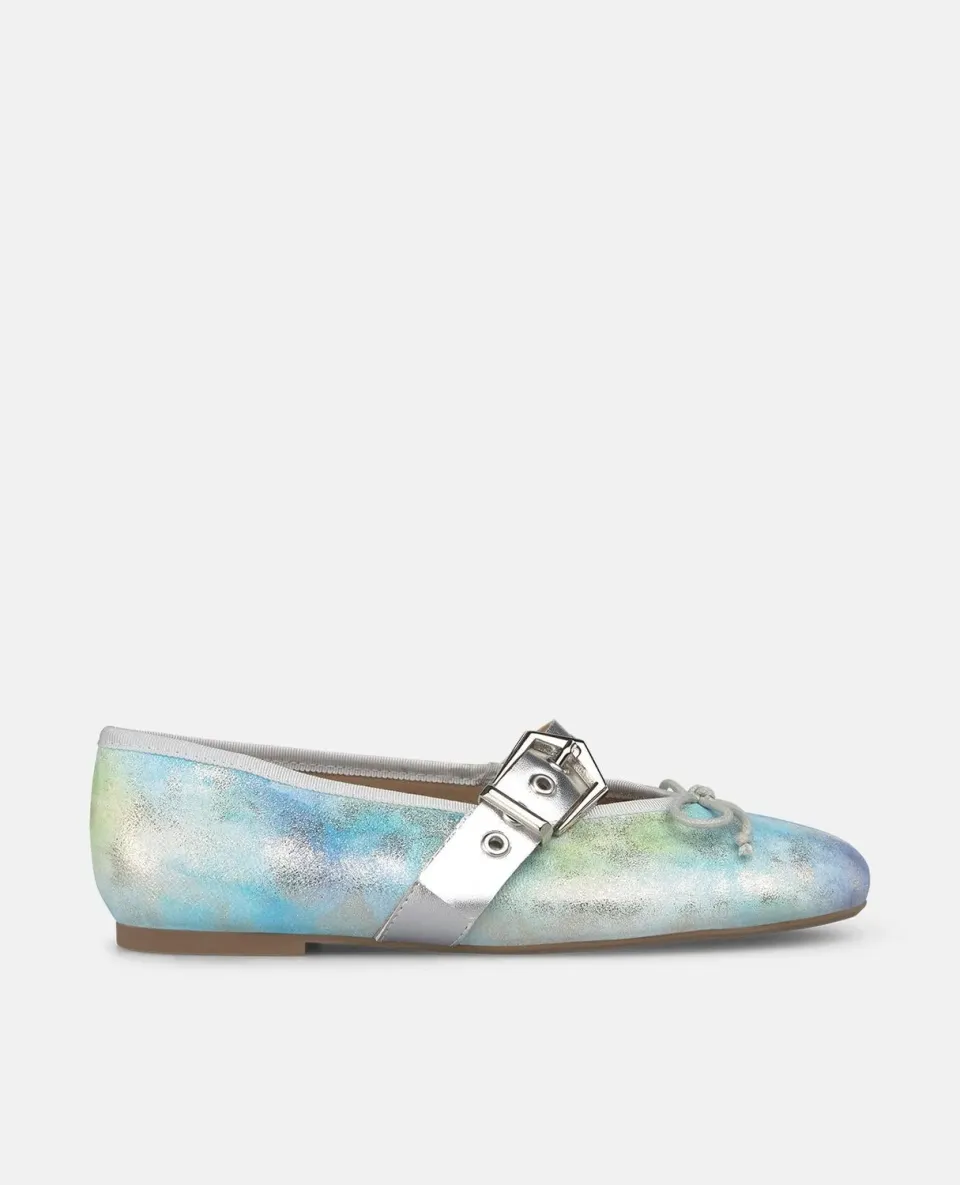 Alma en Pena V261300 ballerines bleu fantaisie plat