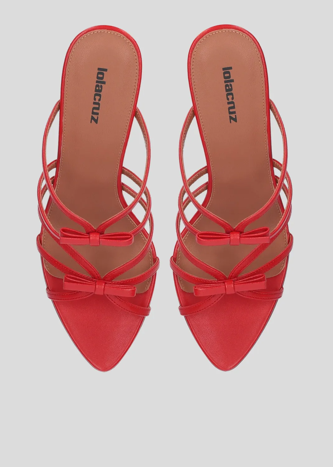 Lola Cruz Sabrina Sandal 65 sandales rouge talon 6,5 cm