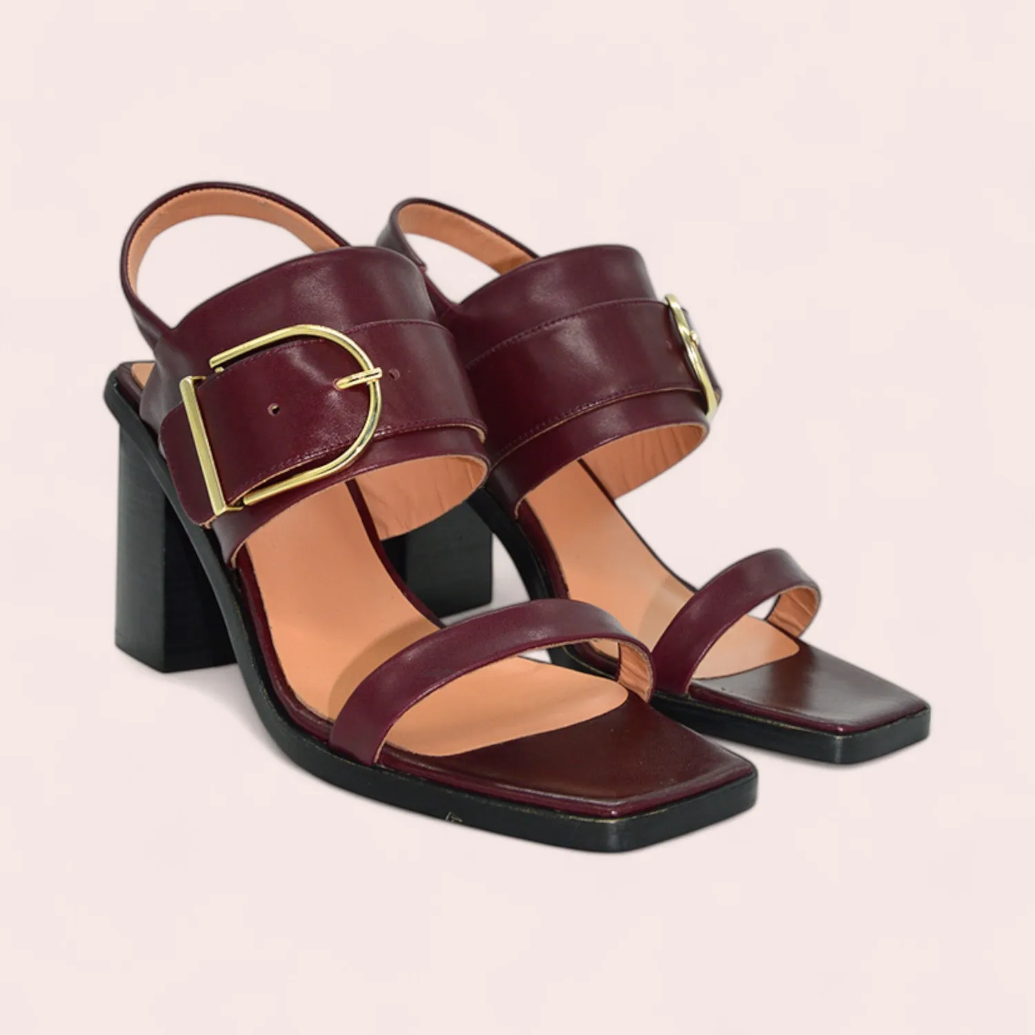 Karine Arabian Gemma sandales cuir talon 85 mm noir