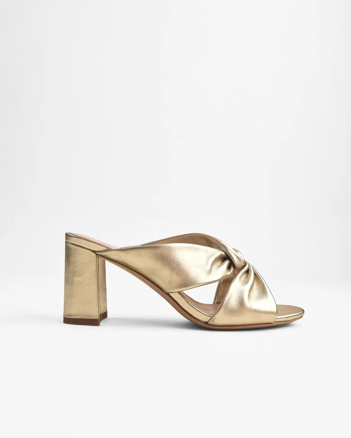 Mi/Mai Tamarama Gold mules à talon doré Diane Perreau