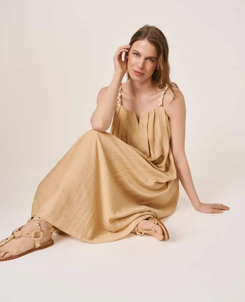 Alma en Pena V26CL0216 robe longue champagne