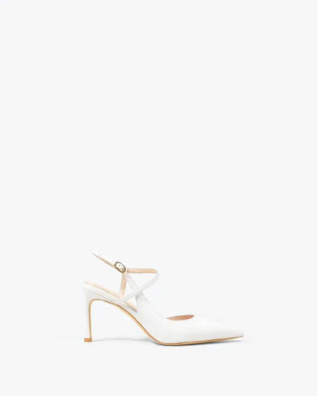 Mi/Mai Emy Pure White escarpins cuir blanc