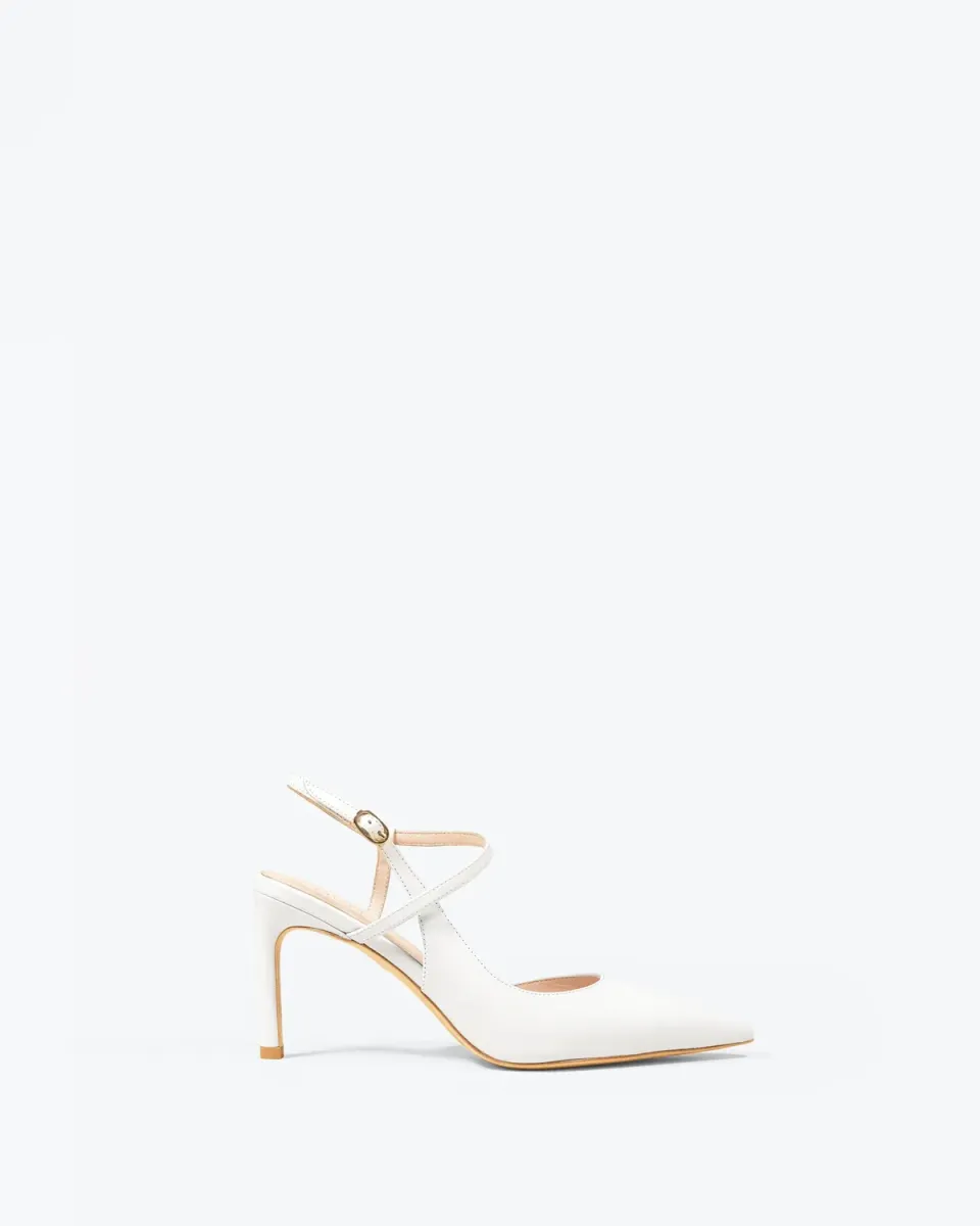 Mi/Mai Emy Pure White escarpins cuir blanc