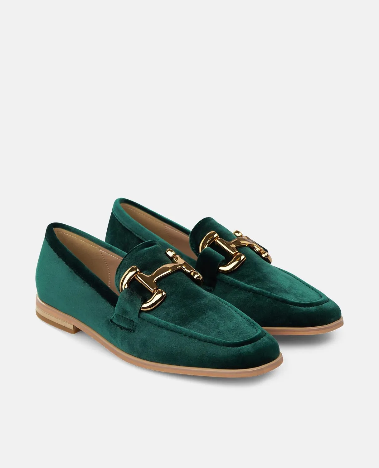 Alma en Pena I2550603 mocassins velours vert talon 2 cm