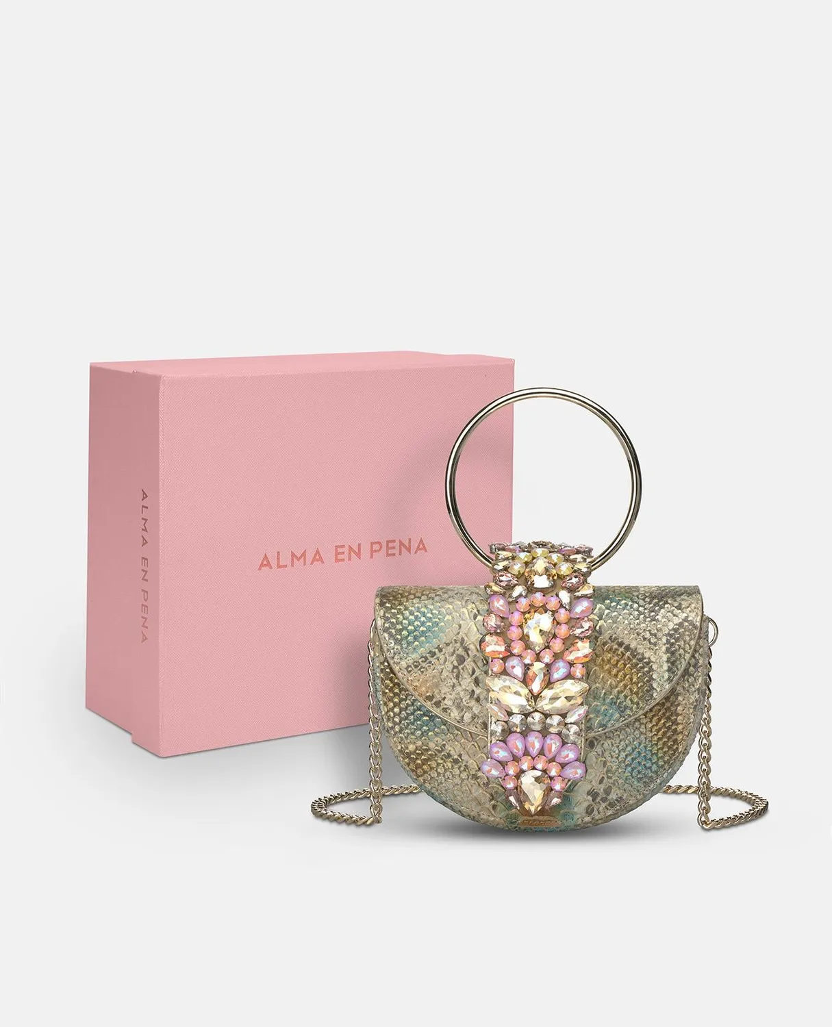 Alma en Pena V25BG5031 sac demi-lune cuir bronze