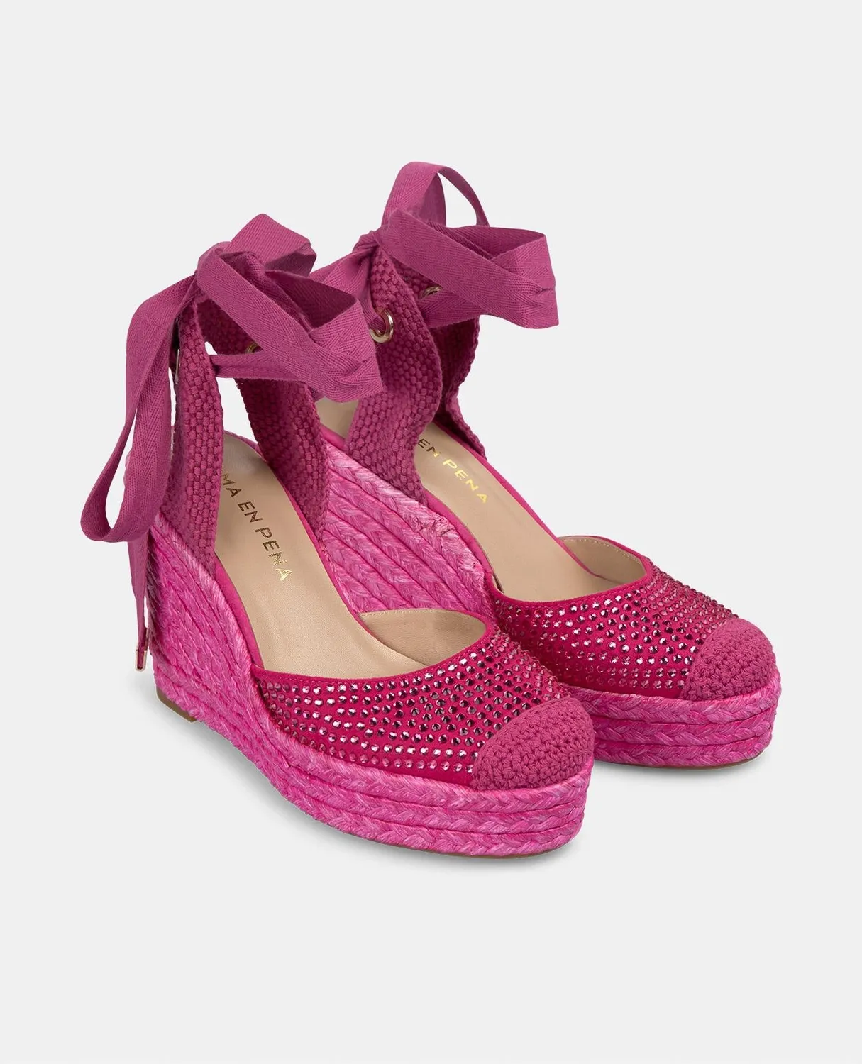 Alma en Pena V2551000 compensées fuchsia strass 9,8 cm